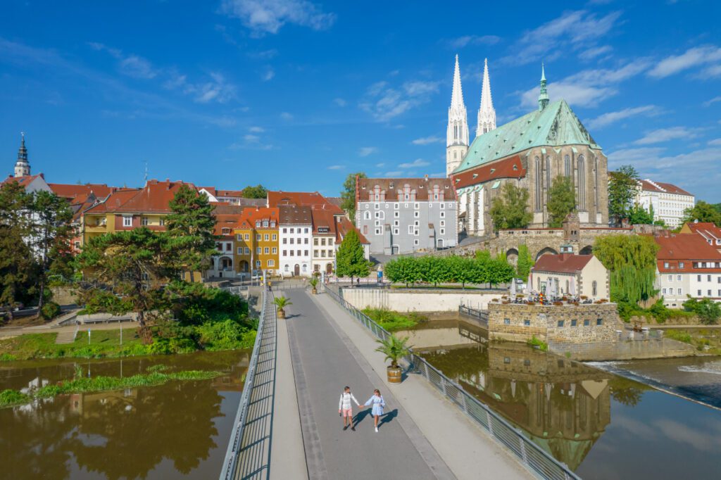 Německo Goerlitz kostel dron