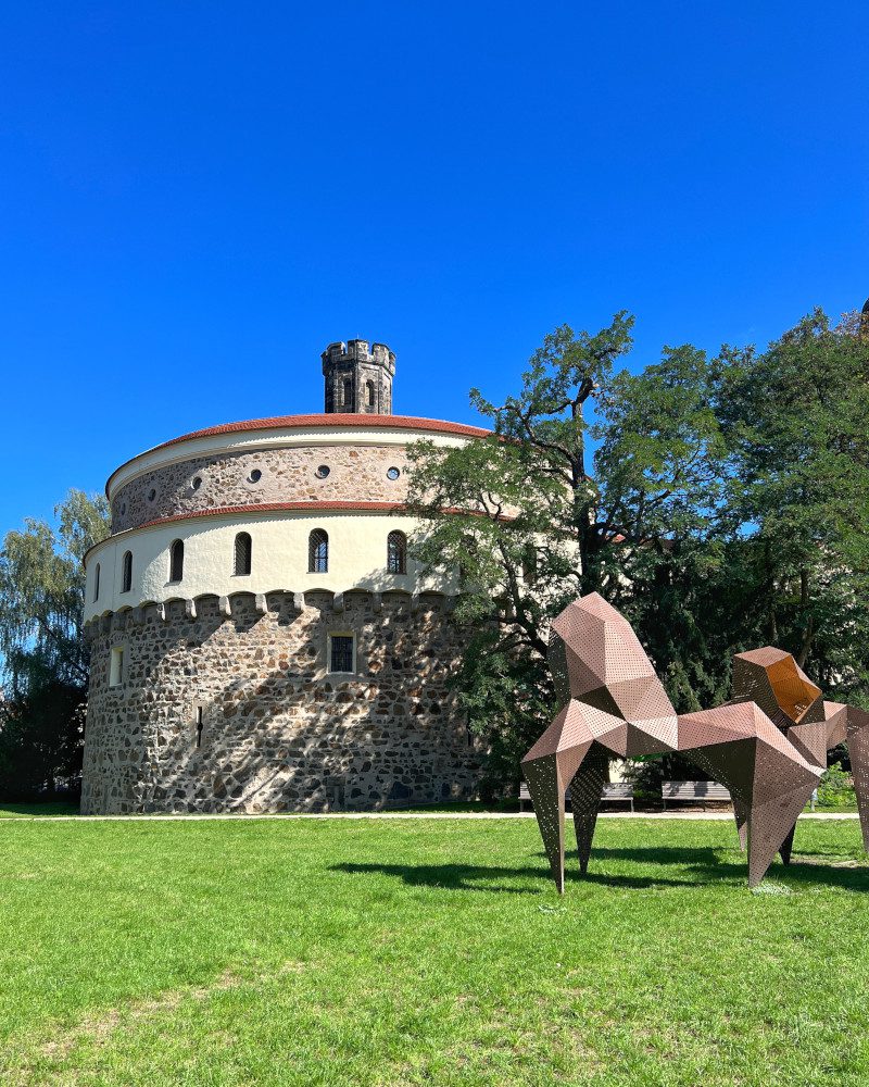 Německo Goerlitz Kaisertrutz bastion socha