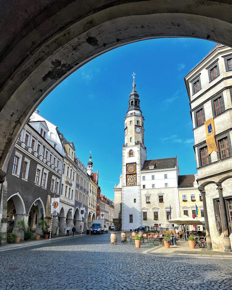 Německo Goerlitz výhled na radnici