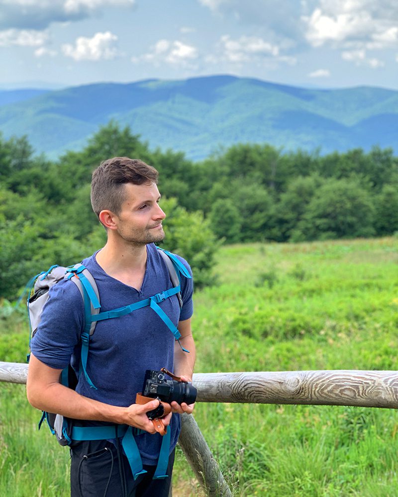 Pohoří Bieszczady Polsko hory muž