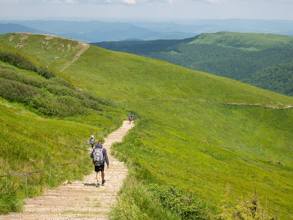 Pohoří Bieszczady Polsko hoch trasa