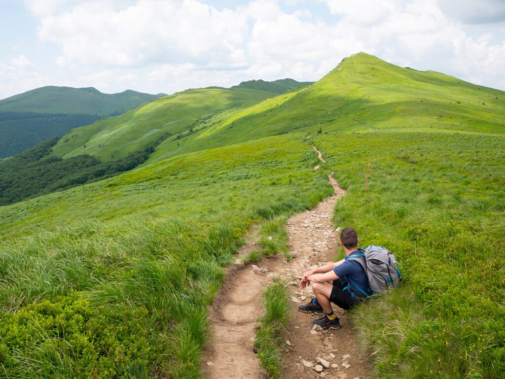 Pohoří Bieszczady Polsko stezka hoch