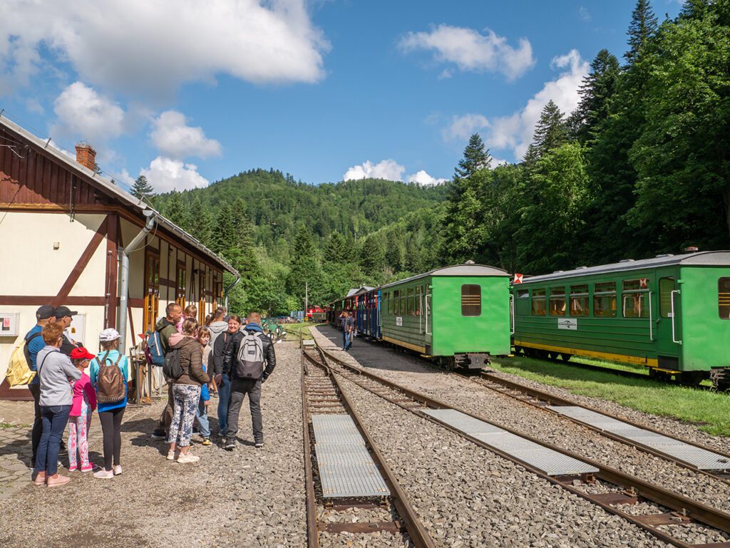 Pohoří Bieszczady Polsko vlaky