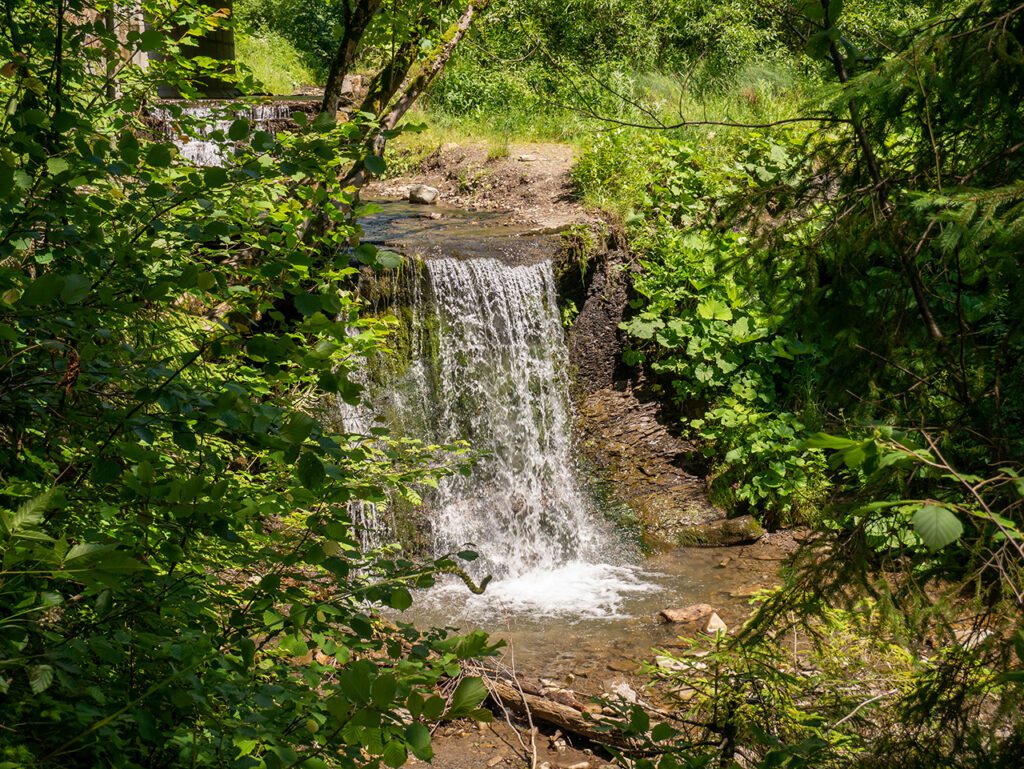 Pohoří Bieszczady Polsko vodopad