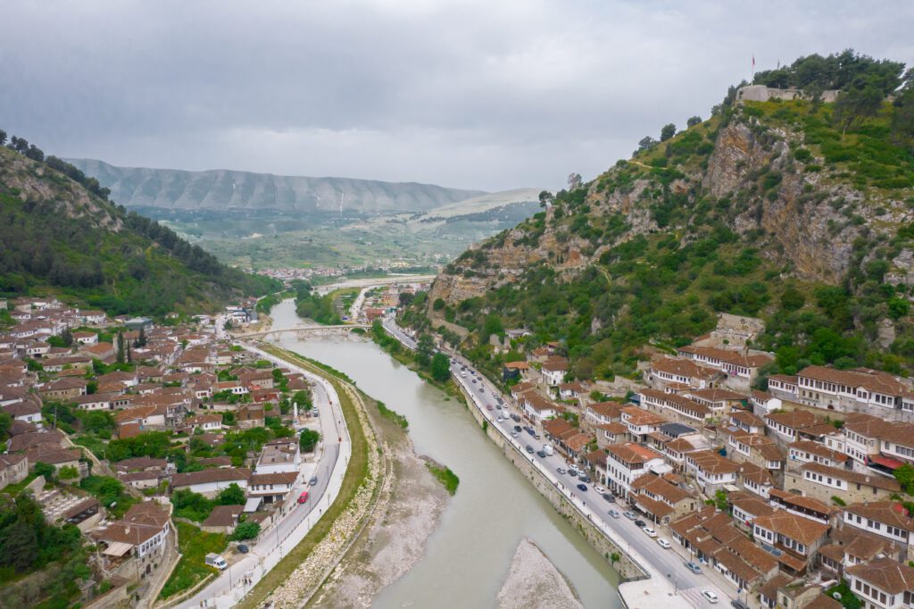 Albanie Berat domy Gorica