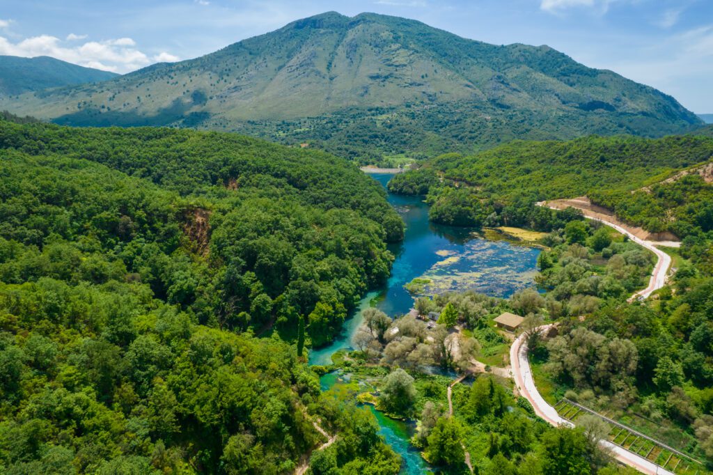 Albánie Blue Eye aerial